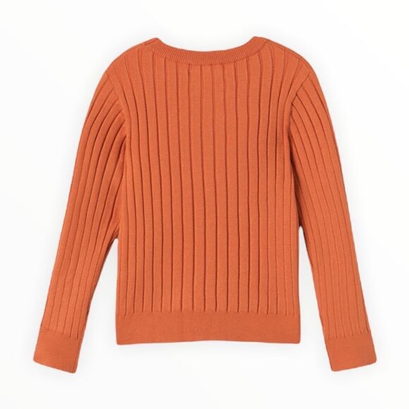 ZARA Kids | Orange | RIBBED KNIT SWEATER - Picture 2 of 6